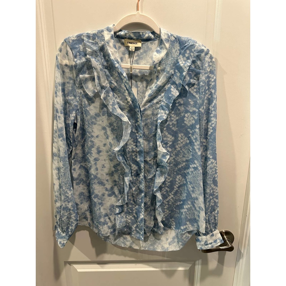 L'AGENCE nadine ruffle blouse